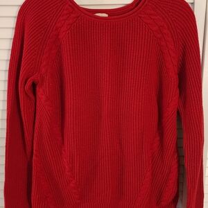 Talbots Classic Red Cable Knit Sweater